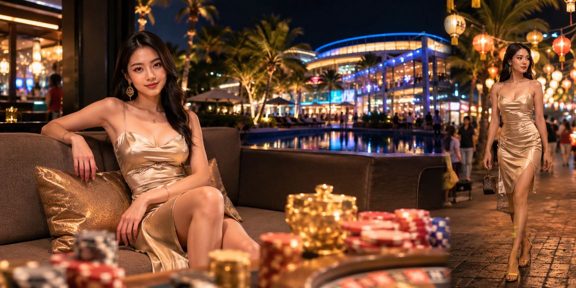 Không khí đêm chợ Phú Quốc với người chơi tham gia cá cược và nhận khuyến mãi