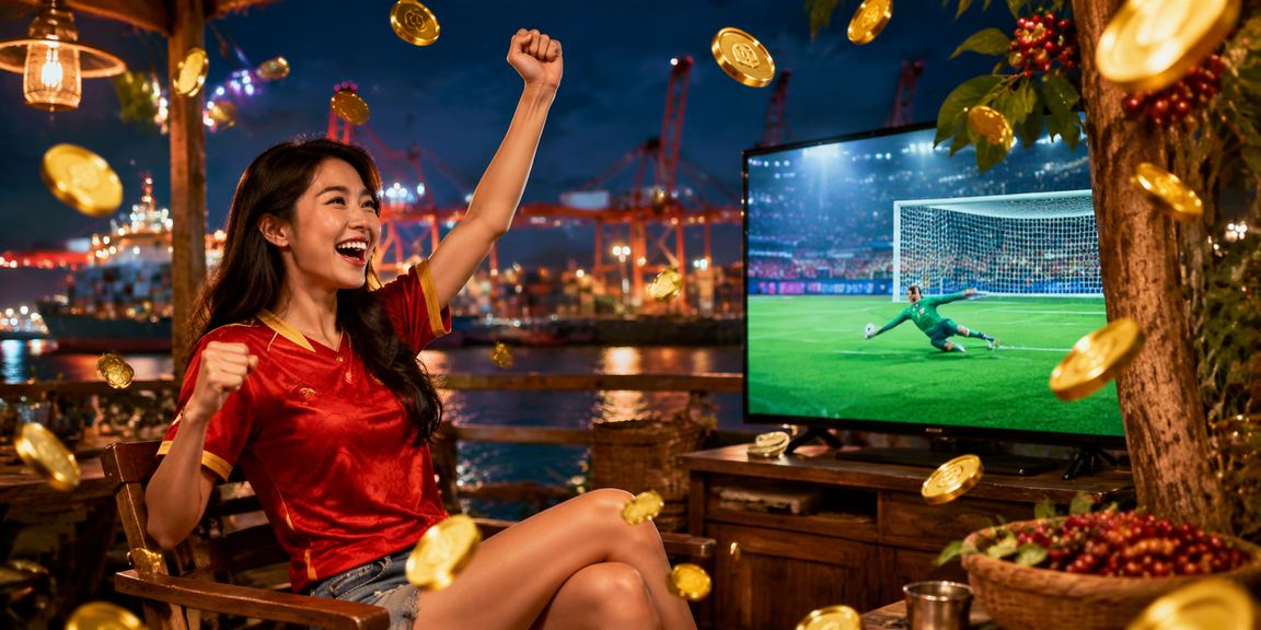 Khung cảnh casino đêm tại Việt Nam với ánh đèn neon và không khí sôi động